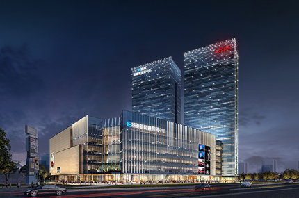 佛山聯(lián)塑總部大樓外觀(guān)發(fā)光字工程—蓄力精心打造